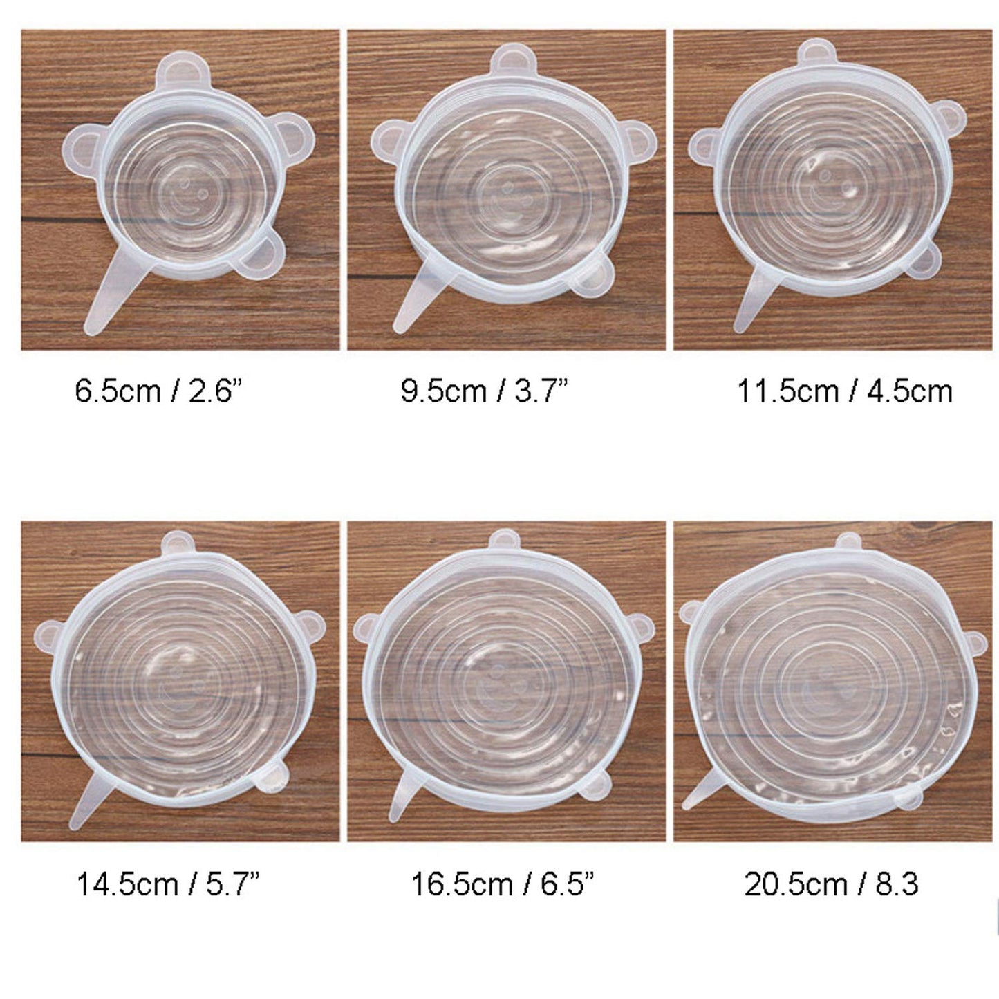 House of Quirk Reusable Silicone Durable Food Storage Covers for Bowls,